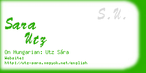 sara utz business card
